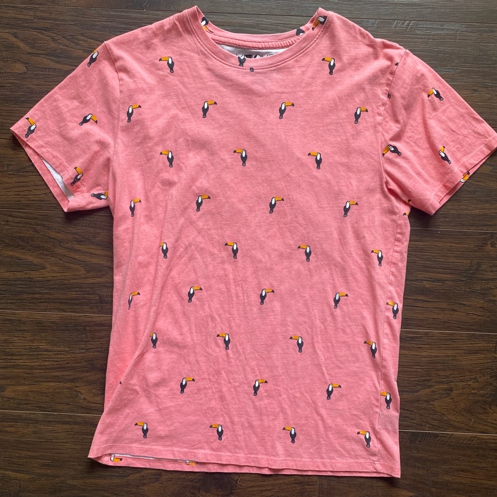 Women Knicker Vintage Design Bocker Pink with Toucans Size M